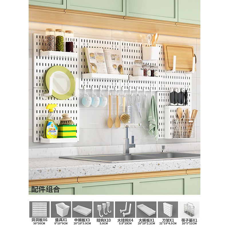 No-Drill Pegboard Organizer - Kitchen Storage Pane