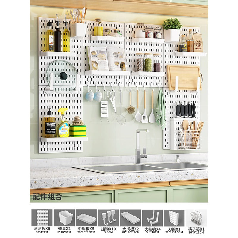 No-Drill Pegboard Organizer - Kitchen Storage Pane