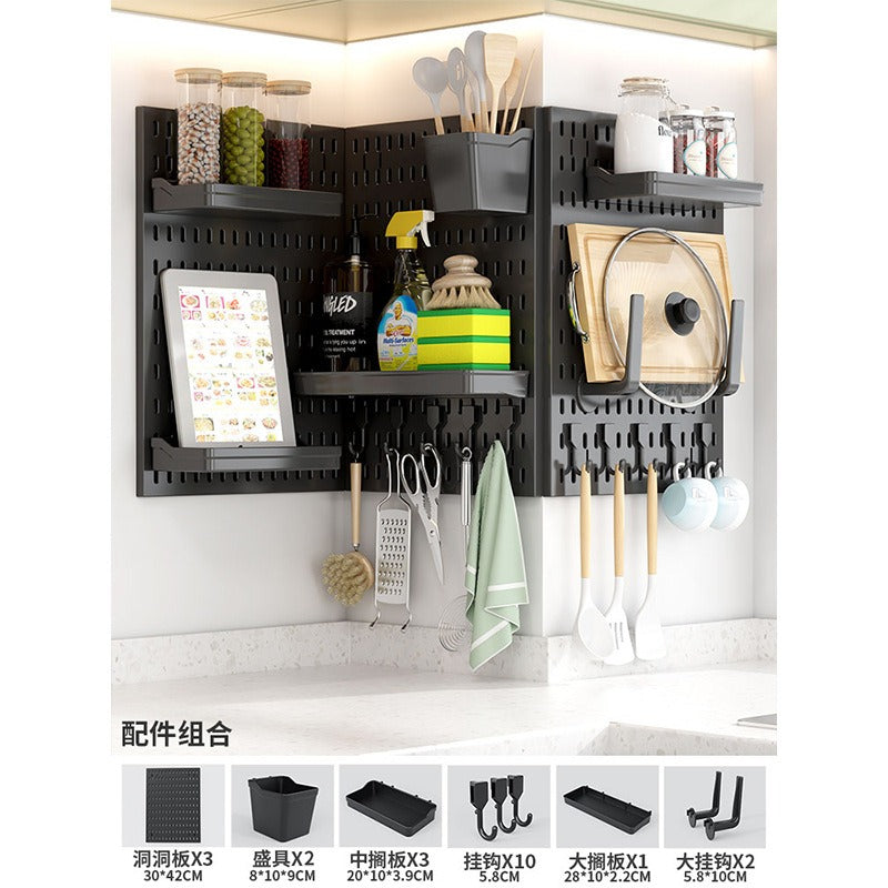 No-Drill Pegboard Organizer - Kitchen Storage Pane