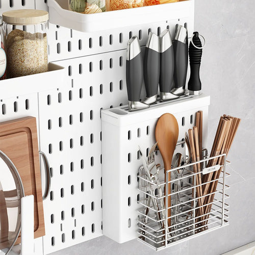 No-Drill Pegboard Organizer - Kitchen Storage Pane - 图片3