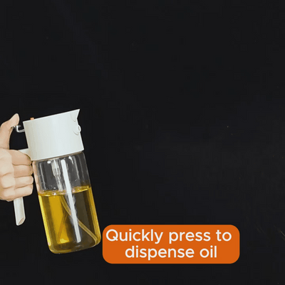 Automatic Lid Opening Spray and Pour Dual Function Oil Can!