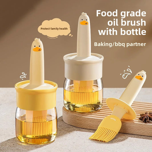 Food-Grade Silicone Oil Brush Bottle - Kitchen & Baking Duck Brush
