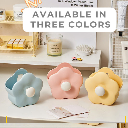 Floral Makeup Brush Holder - Wall/Desktop Organizer