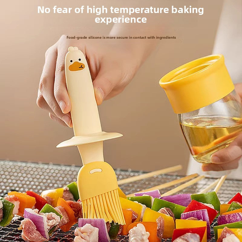 Food-Grade Silicone Oil Brush Bottle - Kitchen & Baking Duck Brush - 图片1