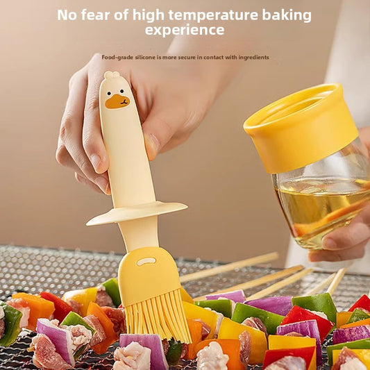 Food-Grade Silicone Oil Brush Bottle - Kitchen & Baking Duck Brush
