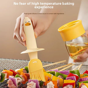 Food-Grade Silicone Oil Brush Bottle - Kitchen & Baking Duck Brush