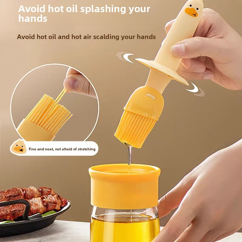 Food-Grade Silicone Oil Brush Bottle - Kitchen & Baking Duck Brush - 图片3