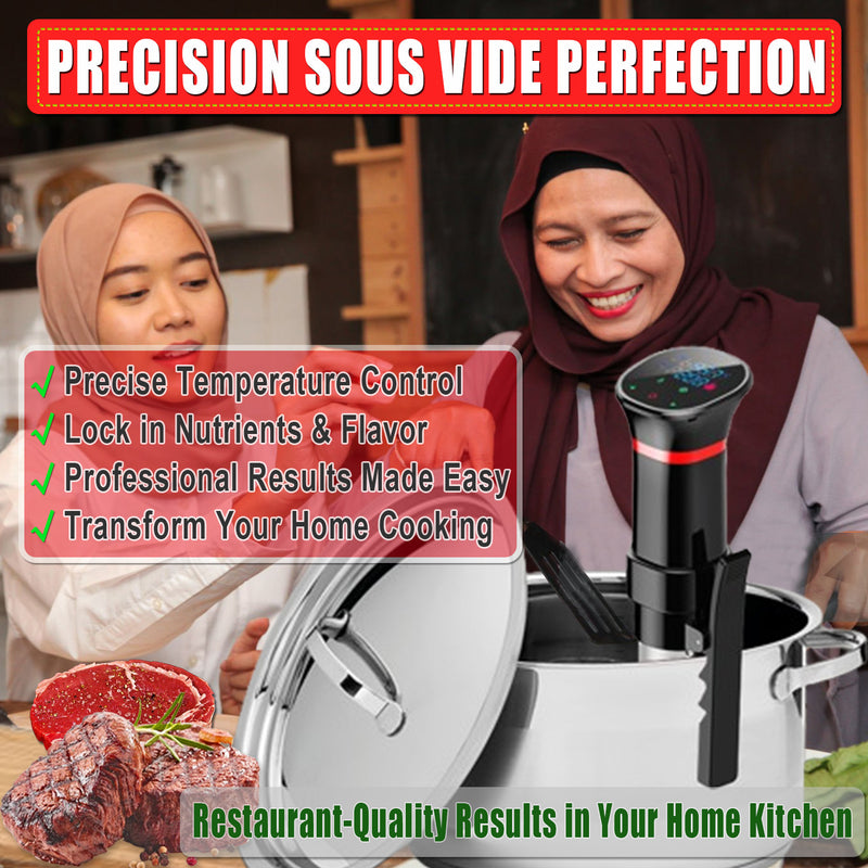 5-Piece Complete Solution - Professional Sous Vide Master Kit with Vacuum Sealer - 图片3