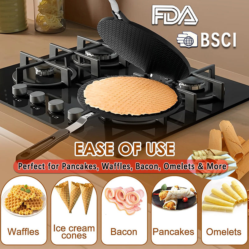 6-Piece Egg Roll Waffle Maker Set - Family Baking Starter Kit - 图片3