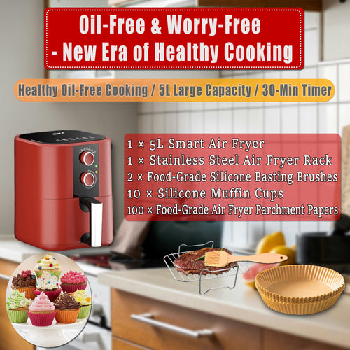5-Piece Professional Air Fryer Set - Complete Kitchen Bundle & Accessories - 图片2