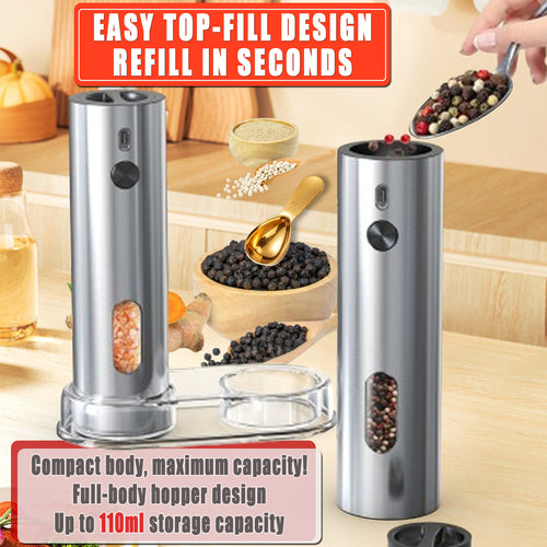 4-Piece Kitchen Spice Set - Electric Grinder & Garlic Chopper Kit - 图片3