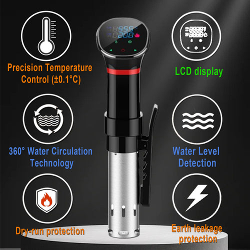 5-Piece Complete Solution - Professional Sous Vide Master Kit with Vacuum Sealer - 图片4