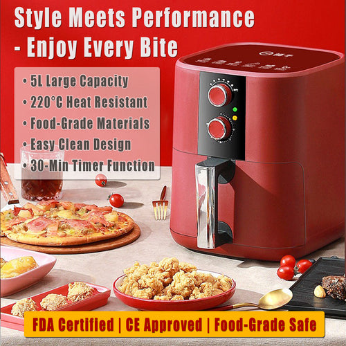5-Piece Professional Air Fryer Set - Complete Kitchen Bundle & Accessories - 图片4