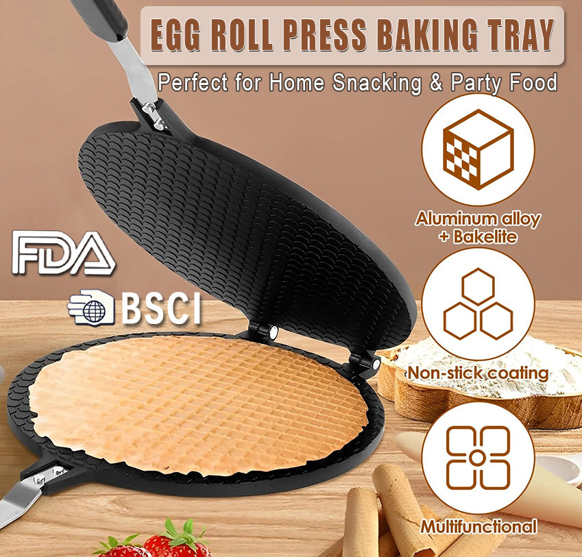 6-Piece Egg Roll Waffle Maker Set - Family Baking Starter Kit