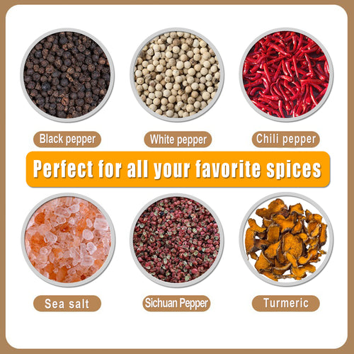 4-Piece Kitchen Spice Set - Electric Grinder & Garlic Chopper Kit - 图片4