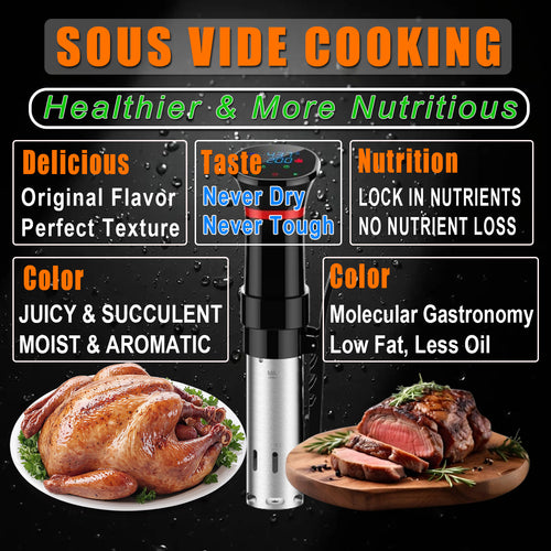 5-Piece Complete Solution - Professional Sous Vide Master Kit with Vacuum Sealer - 图片6