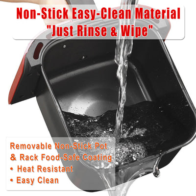 Non Stick Easy Clean Material，Just Rinse & Wipe!