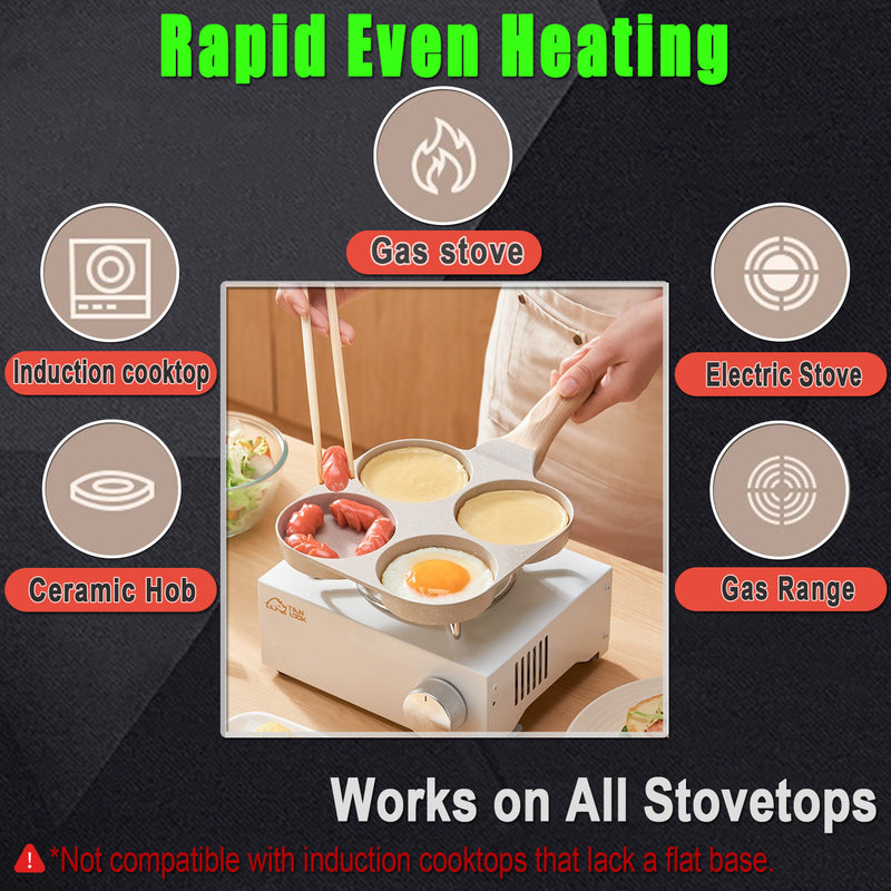 Complete Breakfast Cooking Kit for Malaysian Homes | 4-Grid Non-Stick Pan + 5 Premium Silicone Tools - 图片5