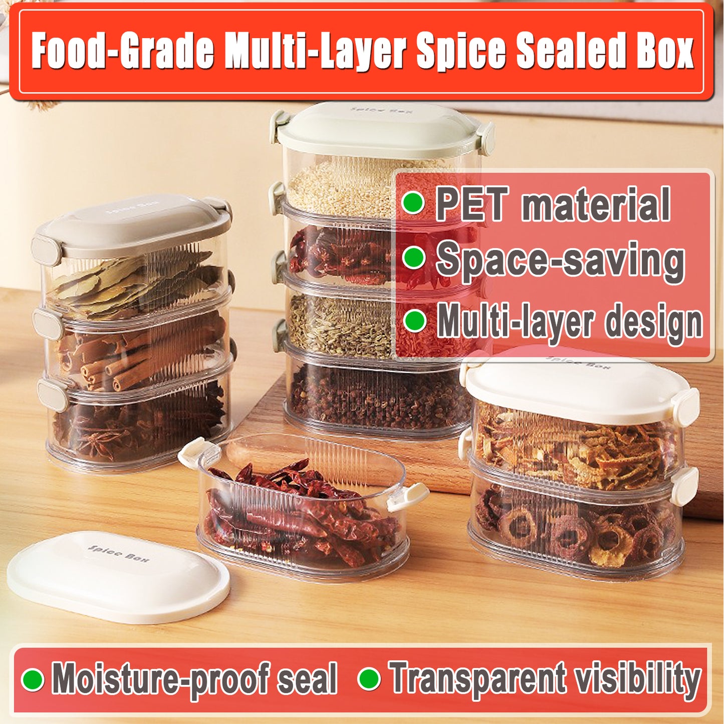 4-Piece Kitchen Spice Set - Electric Grinder & Garlic Chopper Kit