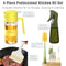 4-Piece Professional Oil Dispenser Set - Smart Spray Bottles & Cleaning Kit