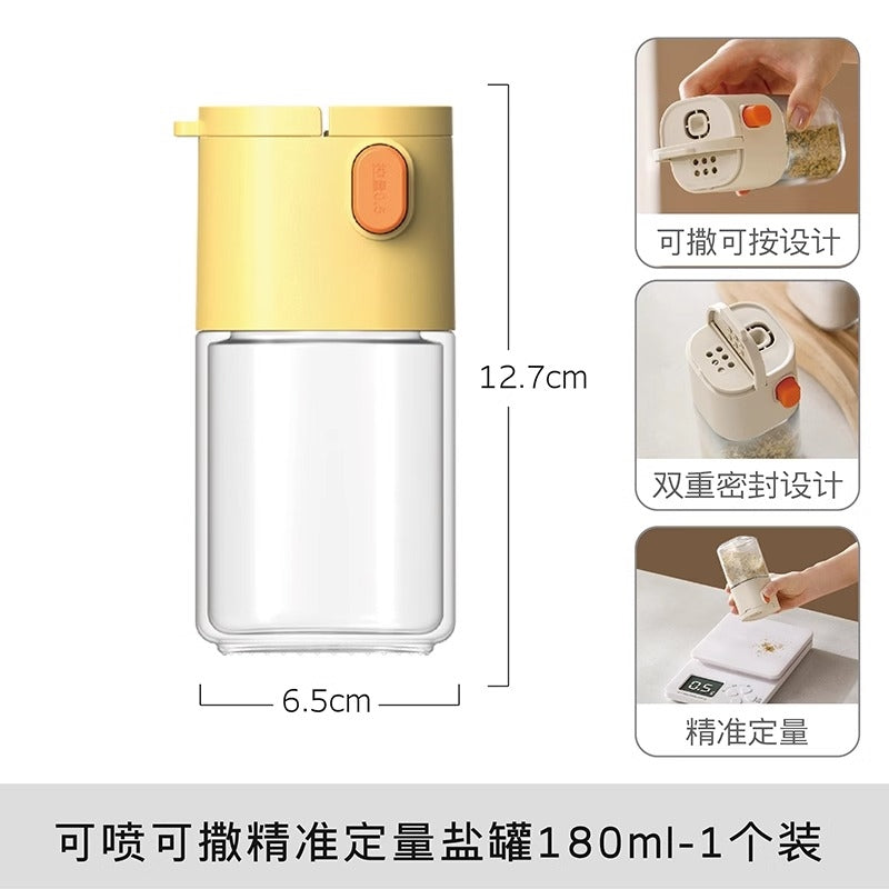 4-Jar Kitchen Spice Set + Cleaning Brush - Dual Spout - 图片8