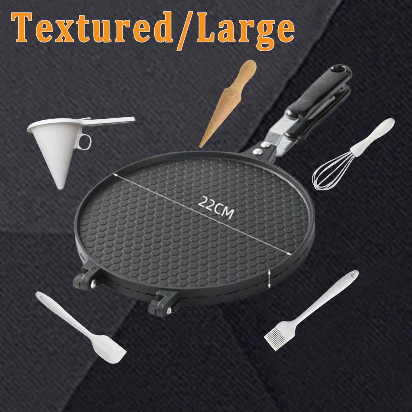 6-Piece Egg Roll Waffle Maker Set - Family Baking Starter Kit