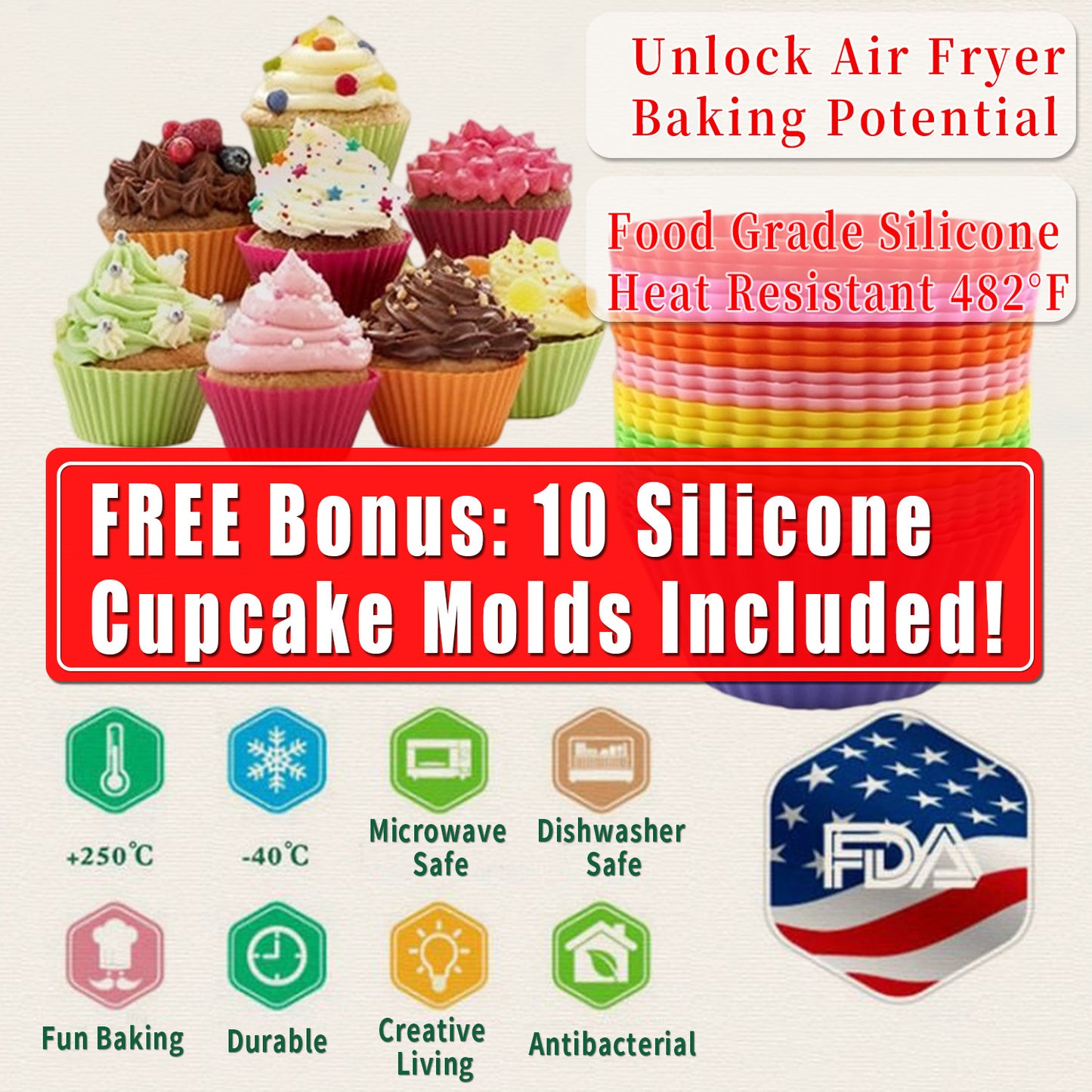 5-Piece Professional Air Fryer Set - Complete Kitchen Bundle & Accessories