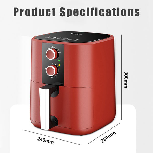 Product Dimensions - 5-Piece Professional Air Fryer Set - Complete Kitchen Bundle & Accessories