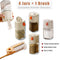 4-Jar Kitchen Spice Set + Cleaning Brush - Dual Spout