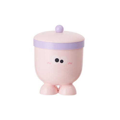Cartoon Desk Trash Can - Oilproof Lid, Cute Storage Bin for Home/Dorm - 图片6