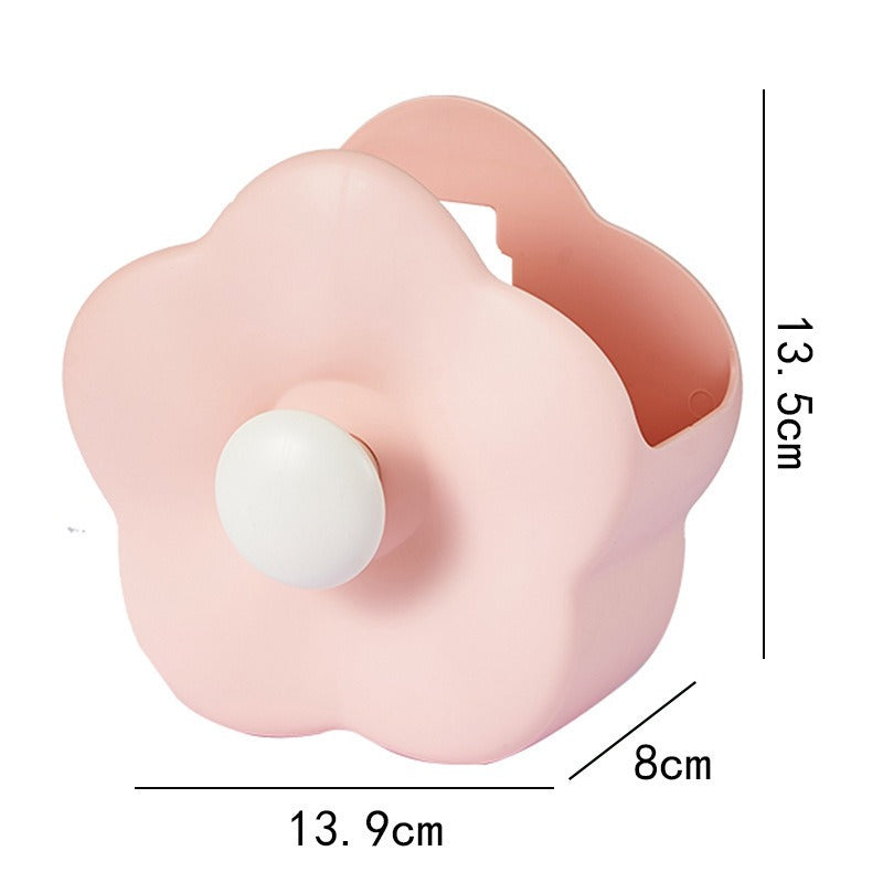 Floral Makeup Brush Holder - Wall/Desktop Organizer