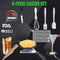 6-Piece Egg Roll Waffle Maker Set - Family Baking Starter Kit