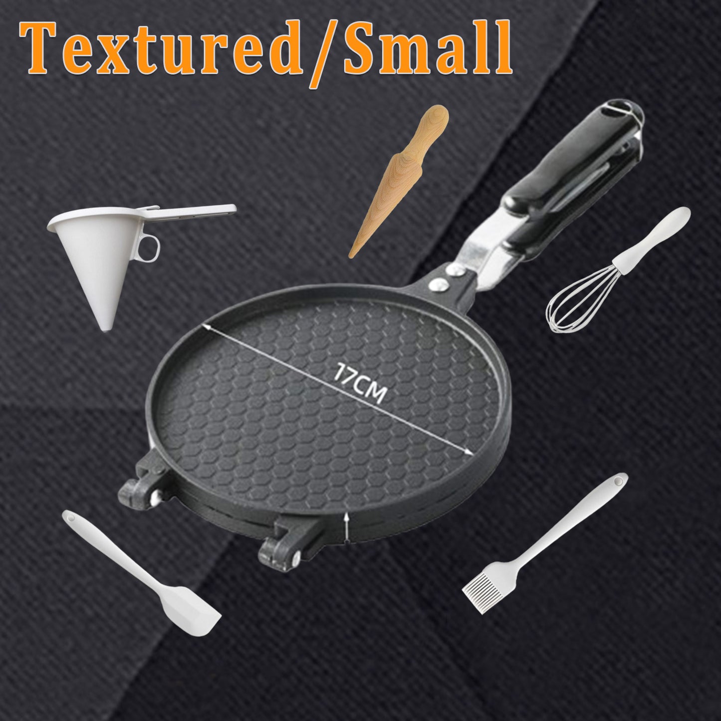 6-Piece Egg Roll Waffle Maker Set - Family Baking Starter Kit