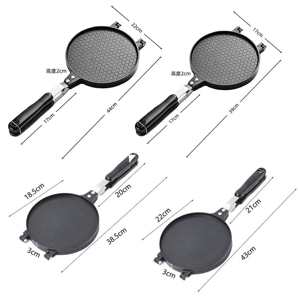 Product Dimensions - 6-Piece Egg Roll Waffle Maker Set - Family Baking Starter Kit