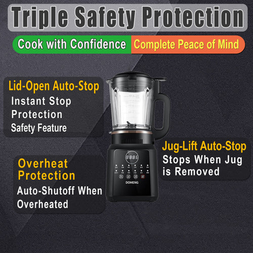 8-in-1 Smart Blender & Soup Maker 1.65L with Auto-Clean - 图片9